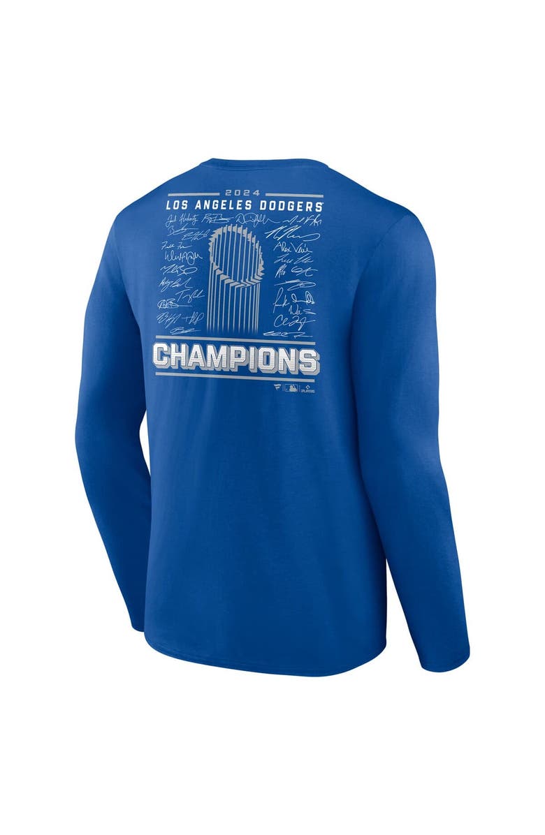 FANATICS Men's Fanatics Royal Los Angeles Dodgers 2024 World Series Champions  Signature Roster Long Sleeve T-Shirt, Alternate, color, 