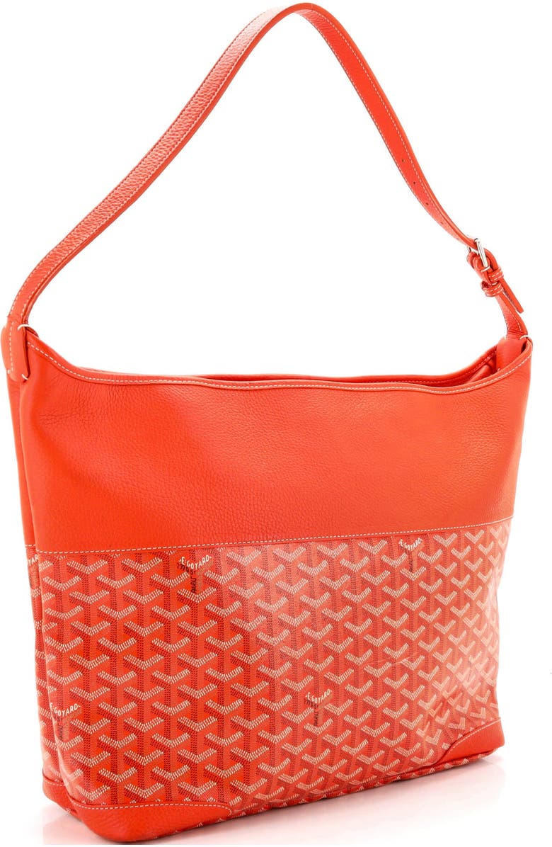 Pre-Owned Goyard Grenadine Hobo Coated Canvas with Leather, Alternate, color, Orange