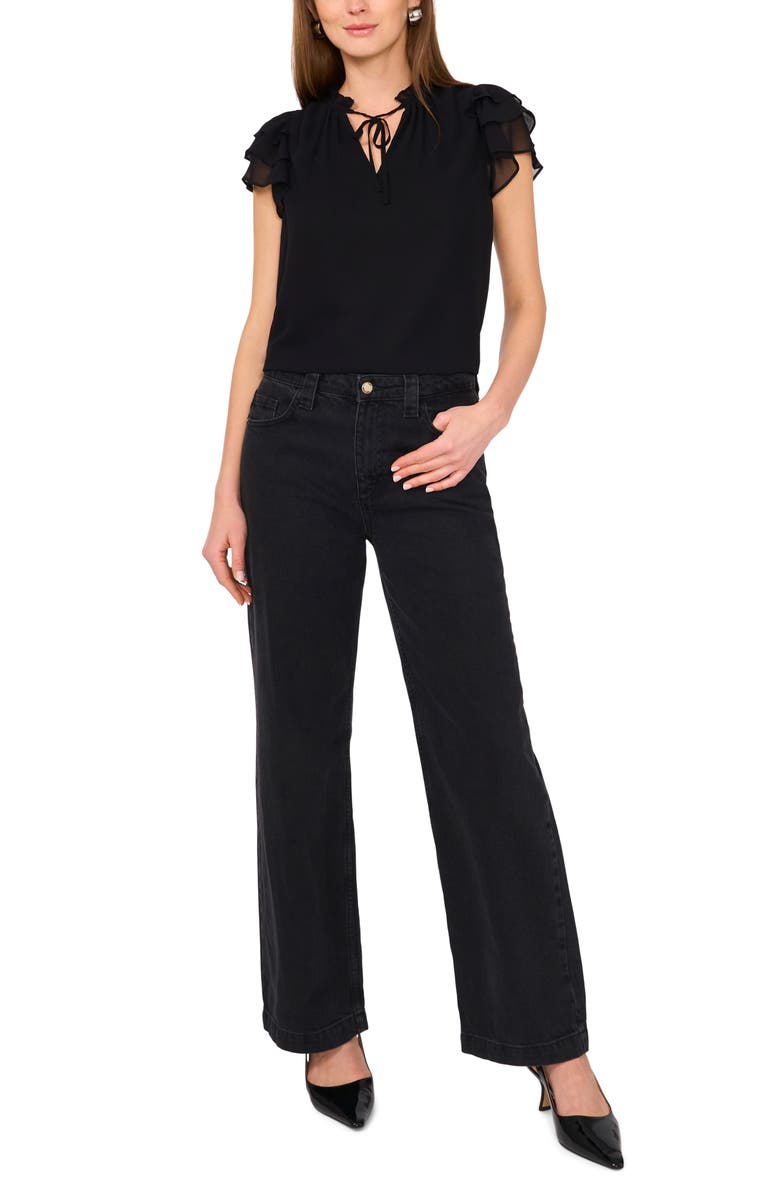 1.STATE Ruffle Flutter Sleeve Top, Alternate, color, 