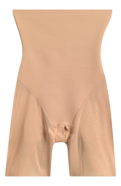 Powermesh Zoned High Waisted Shorts (Regular & Plus)