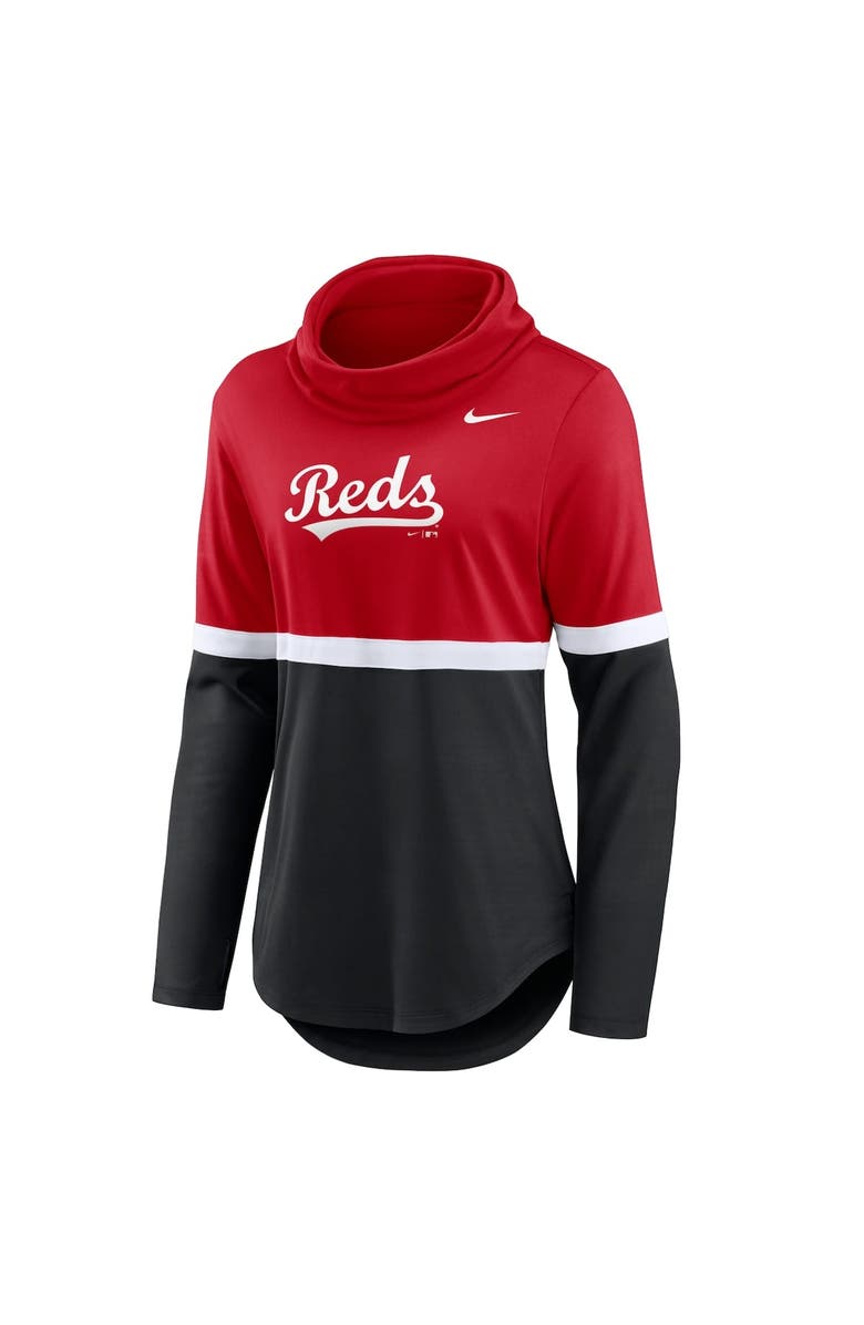 Nike Women's Nike Red/Black Cincinnati Reds Club Lettering Fashion Performance Pullover Sweatshirt, Alternate, color, 