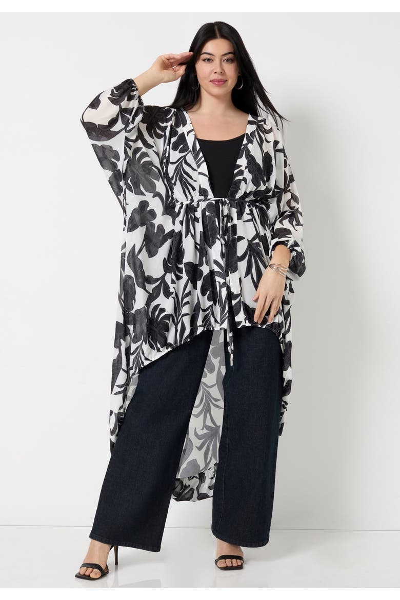 Chiffon Wrap, Alternate, color, STITCHED FLORAL