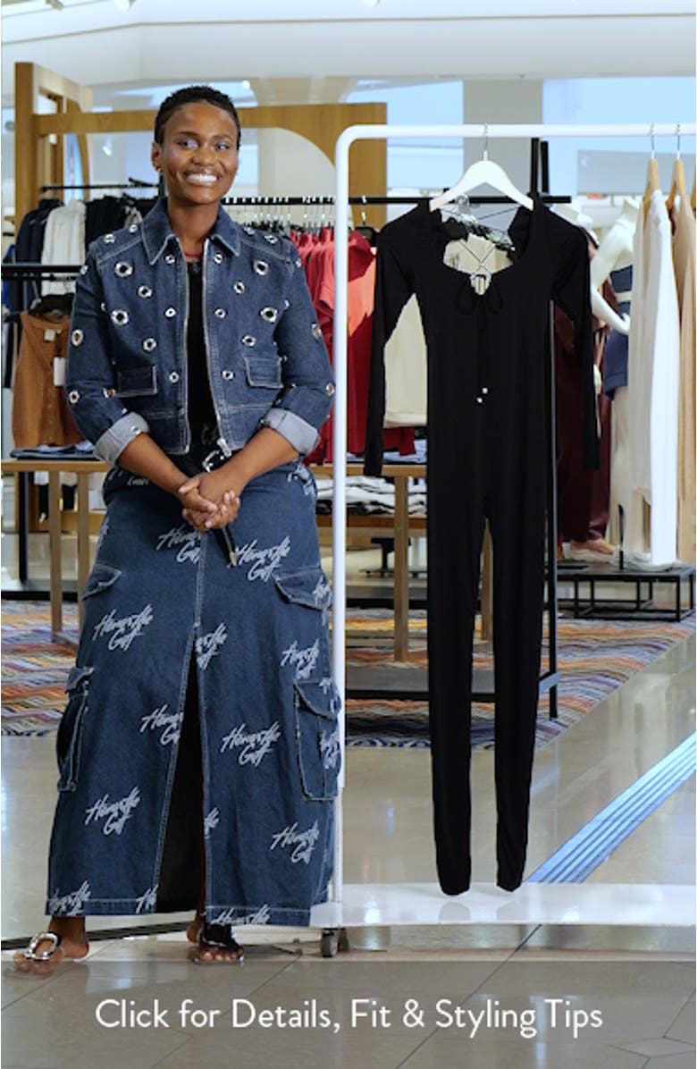 Tie Back Long Sleeve Jumpsuit, sales video thumbnail