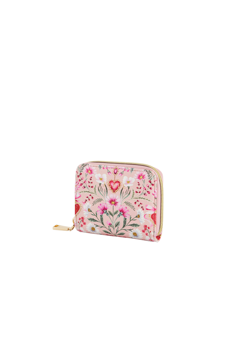 Fable England Penelope Floral Heart Small Purse, Alternate, color, Light/Pastel Pink