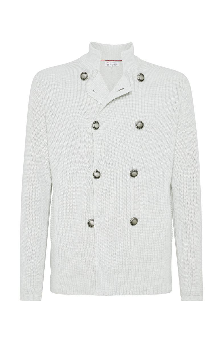 Brunello Cucinelli Cardigan with metal buttons, Main, color, 