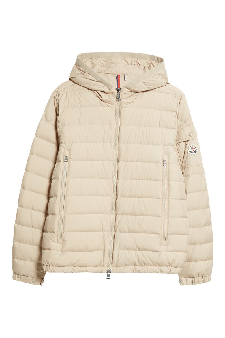 Galion Hooded Down Puffer Jacket, Alternate, color, MEDIUM BEIGE