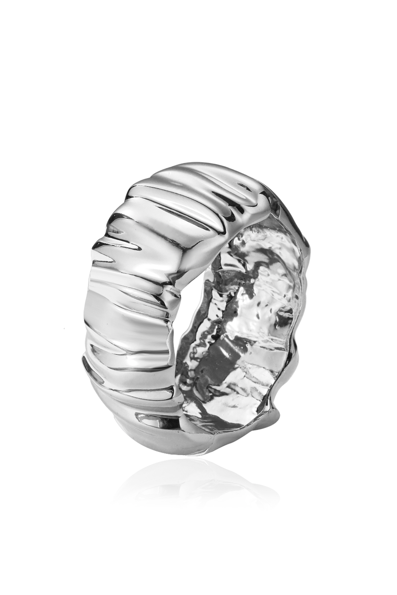 Nanas Armor Baroque Cuff Bracelet, Main, color, Silver