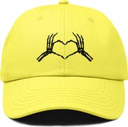 Dalix Skeleton Heart Embroidered Dad Hat