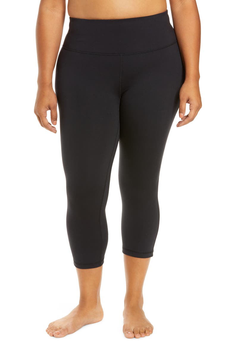 Studio Lite Crop Leggings, Main, color, BLACK