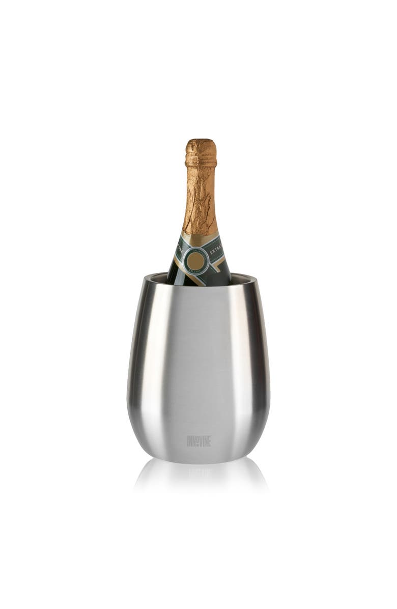 Innovine Wine Bottle Chiller Bucket, Alternate, color, Silver