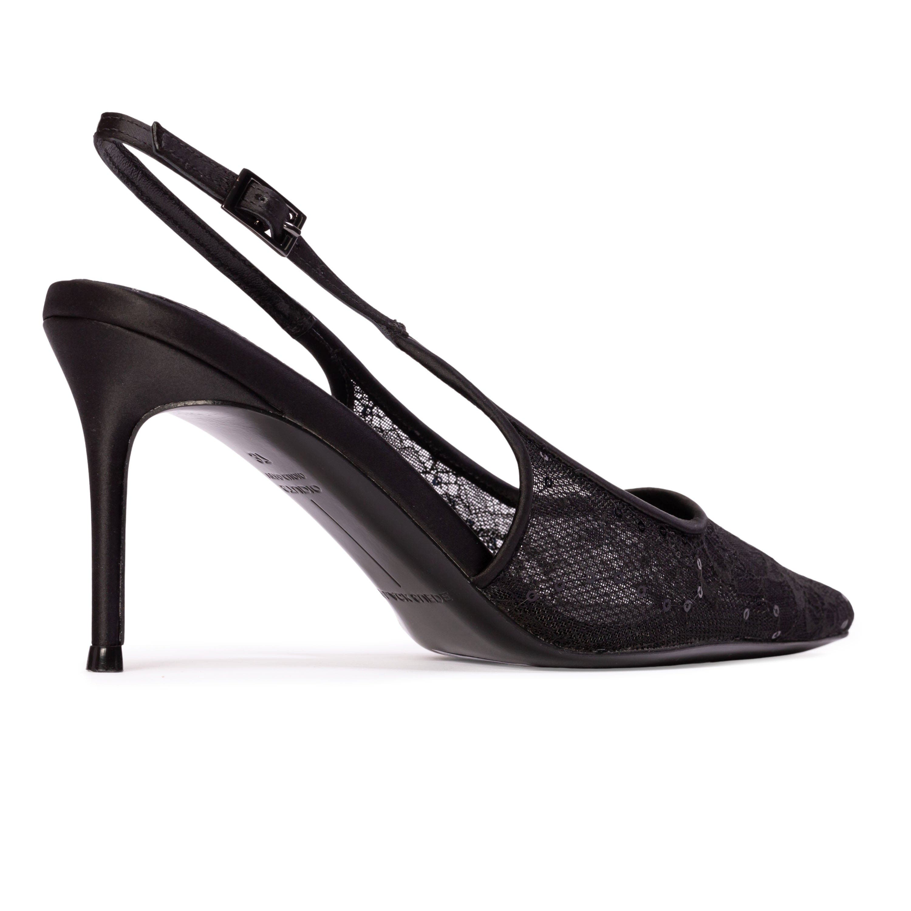 Marina 80 Pump, Alternate, color, Black Sequin Lace