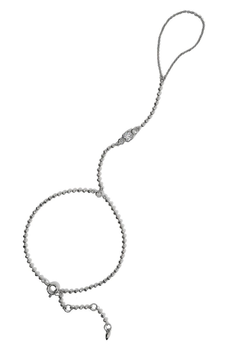 Nadri Delancey Hand Chain, Main, color, Rhodium