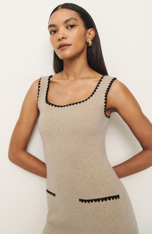 Shop Reformation Isabelle Regenerative Wool Embroidered Minidress In Linen