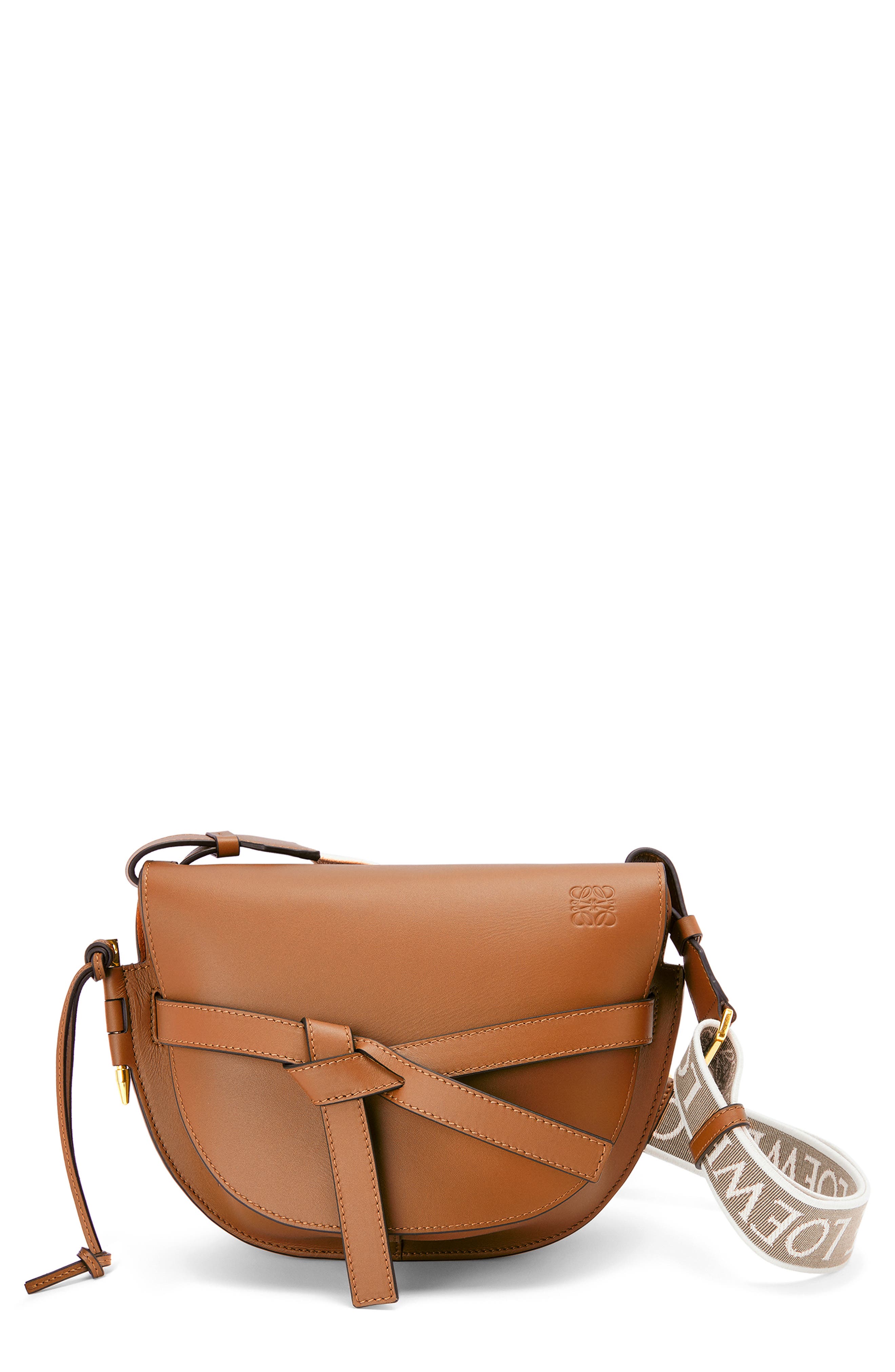 Loewe Small Gate Leather Shoulder Bag, Main, color, 