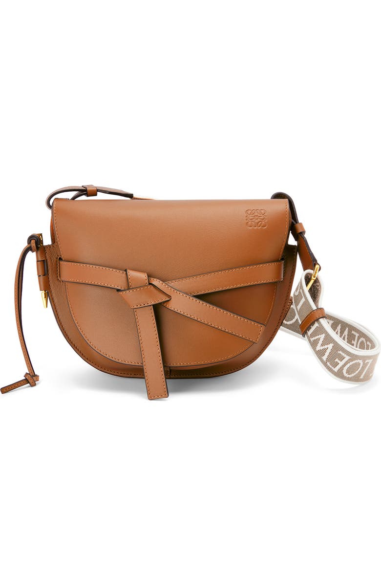 Loewe Small Gate Leather Shoulder Bag, Main, color,