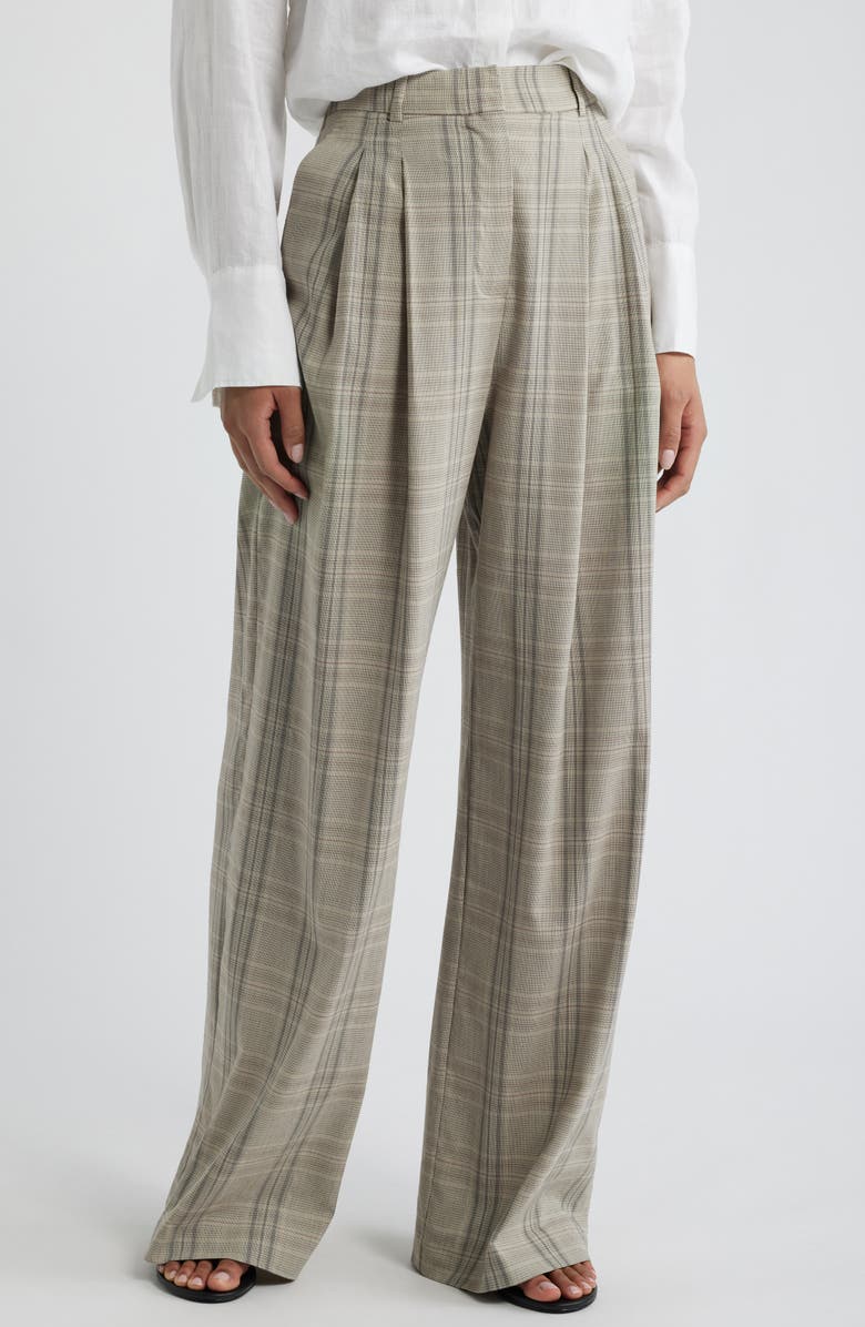 MANGO Pantalon Martin High Waist Wide Leg Pants, Main, color, Light/ Pastel Grey