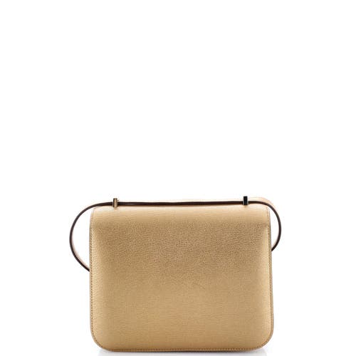 Pre-owned Hermes Hermes Constance Nm Bag Metallic Chevre Chamkilight 18 In Gold