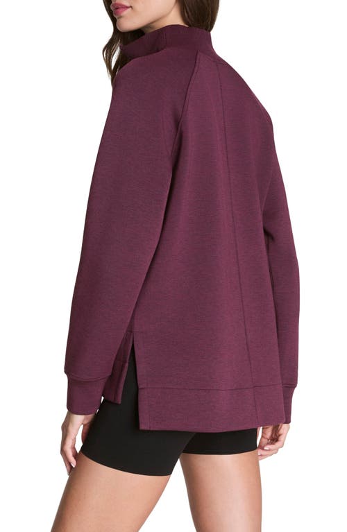 Spanx ® Air Essentials Brushed Half-zip Sweatshirt In Purple