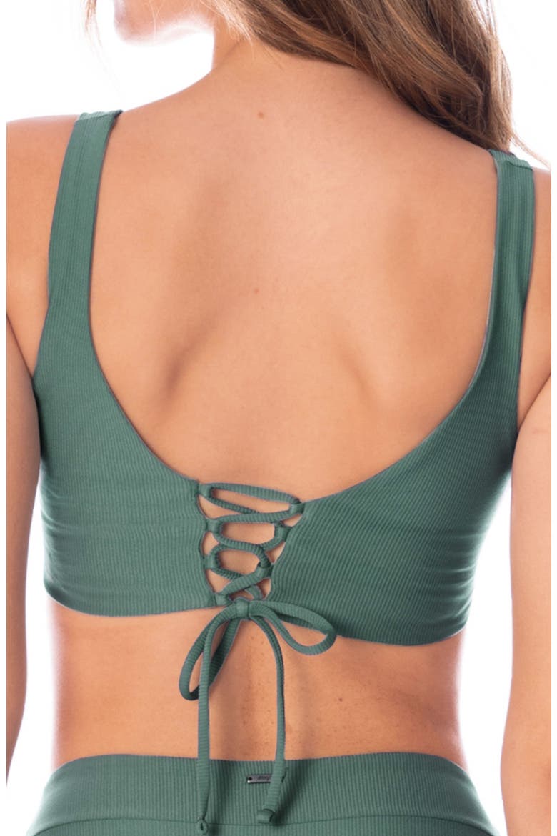 Eucalyptus Green Allure Multifit Reversible Bikini Top, Alternate, color, GREEN