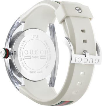 特別価格！GUCCI SYNC 46MM Swiss Striped Rubber Strap 3色 特別価格！GUCCI SYNC 46MM Swiss Striped Rubber Strap 3色
