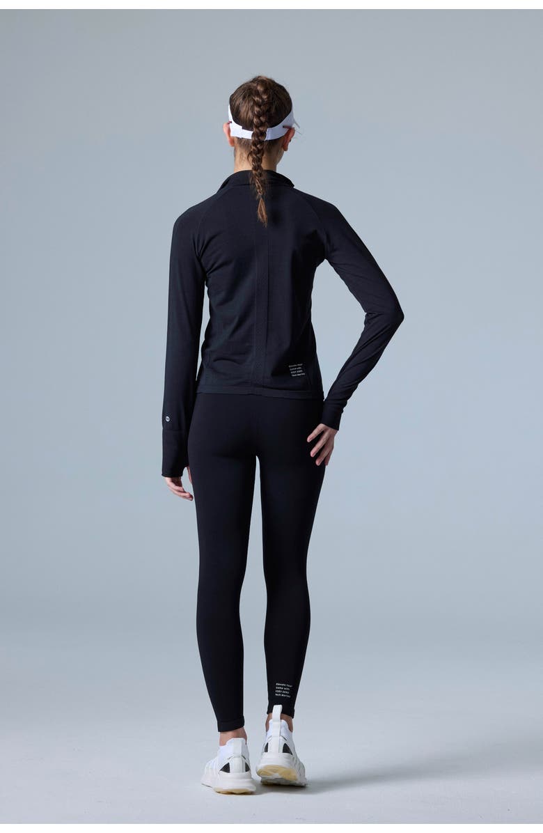 COZY ZERO Tech Merino Classic Fit Half Zip Long Sleeve Base Layer, Alternate, color, Black