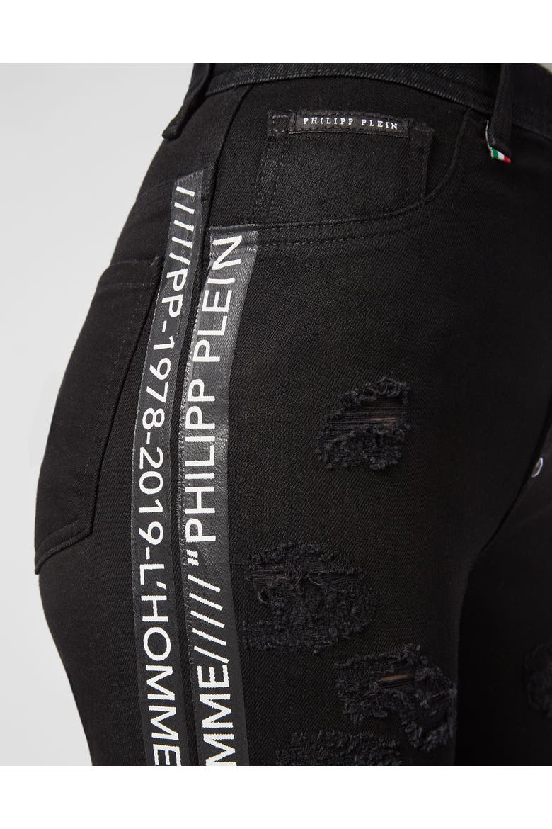High Waist Logo Band Denim Jeggings Women, Alternate, color, SantaMonica