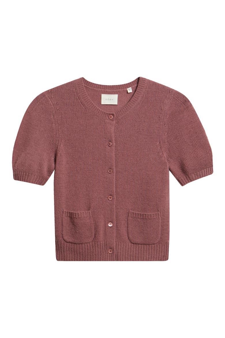 Alesia Cashmere Cardigan, Alternate, color, ROSE MAUVE