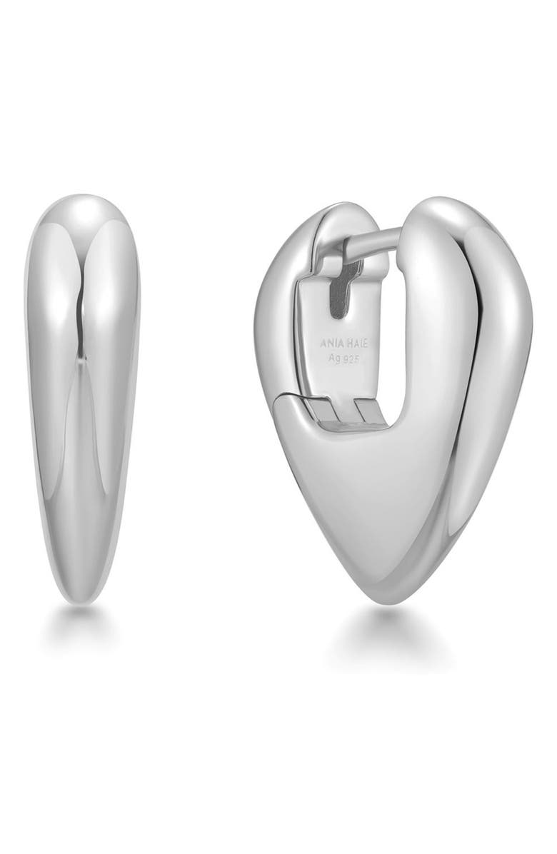 ANIA HAIE Puffy Shield Huggie Hoop Earrings, Main, color,
