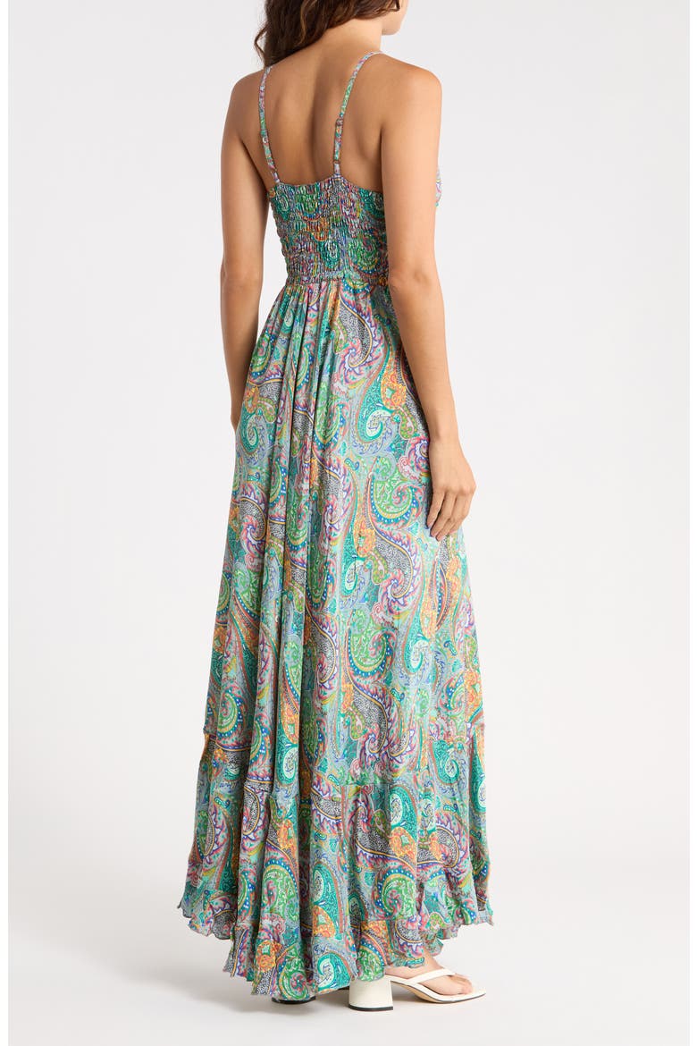 Print Maxi Dress, Alternate, color, BRIGHT GREEN