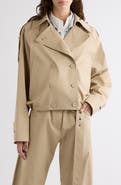 Acne Studios Oleo Crop Gabardine Trench Coat