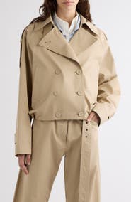Acne Studios Oleo Crop Gabardine Trench Coat