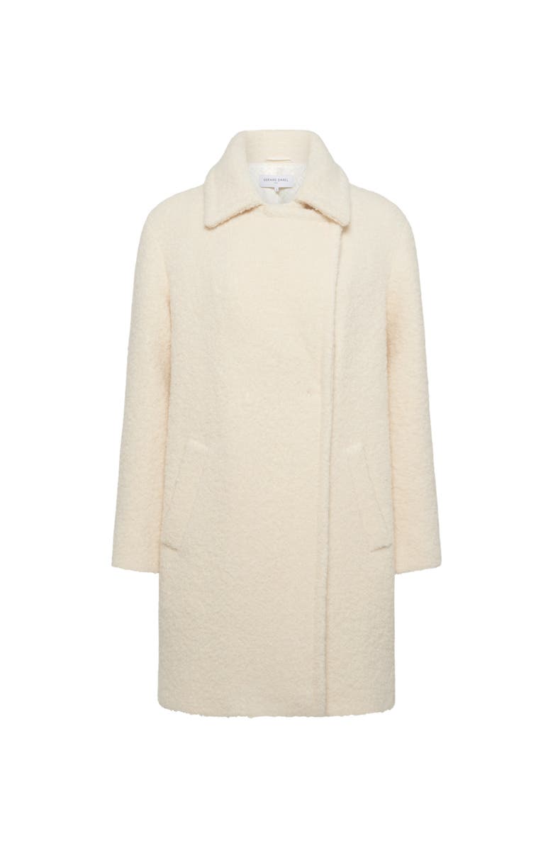 GERARD DAREL Maiwenn Bouclé Mid-Length Coat, Alternate, color, Ecru