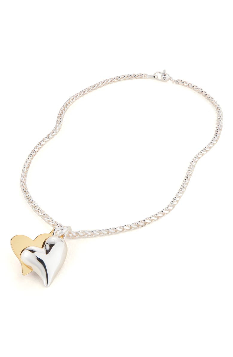 JENNY BIRD Two Tone Twin Heart Pendant Necklace, Main, color, Two-Tone