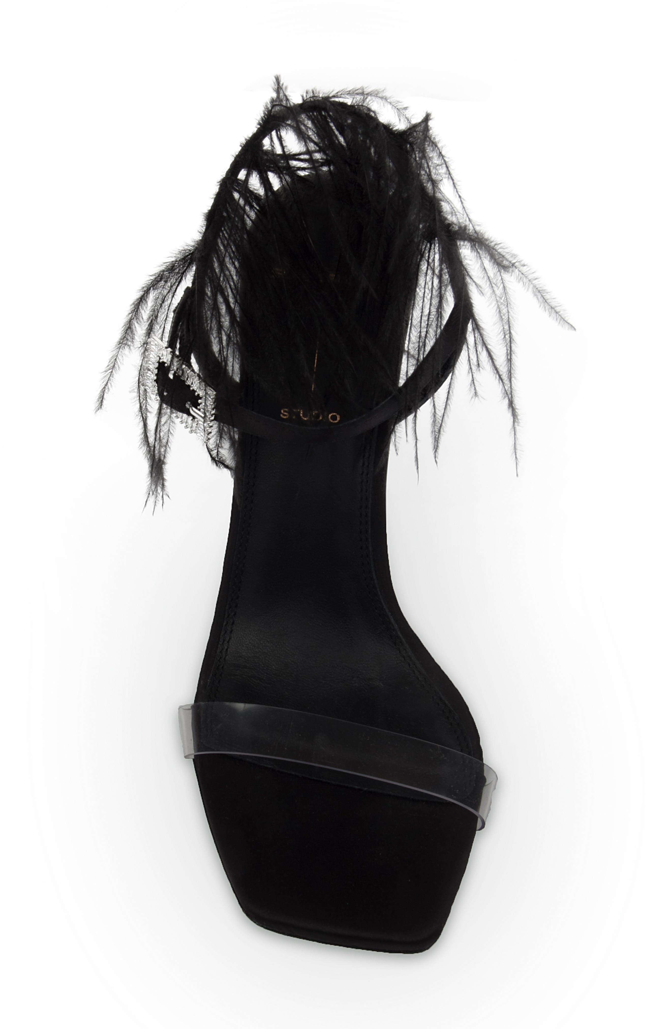 BLACK SUEDE STUDIO Trinity Square Toe Sandal, Alternate, color, 