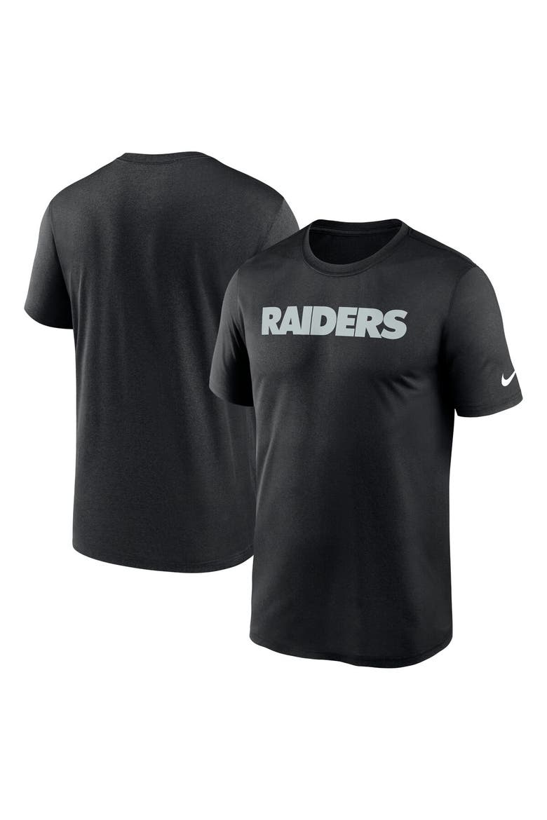 Men's Nike Black Las Vegas Raiders Primetime Legend Wordmark Performance T-Shirt, Main, color, Black