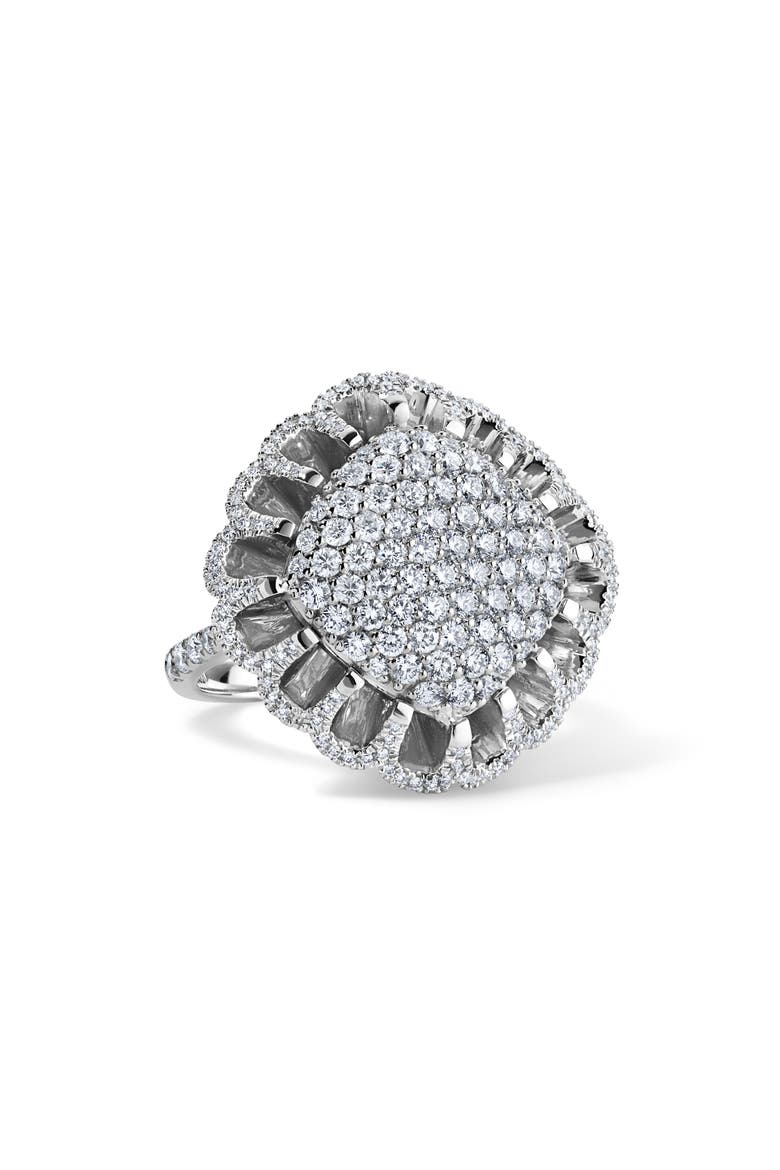 Floating All Diamond Ring, Main, color, 18K WHITE GOLD