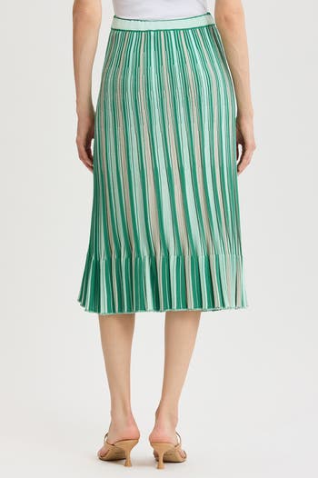 Ming Wang Flared Flounce Soft Knit Midi Skirt | Nordstrom