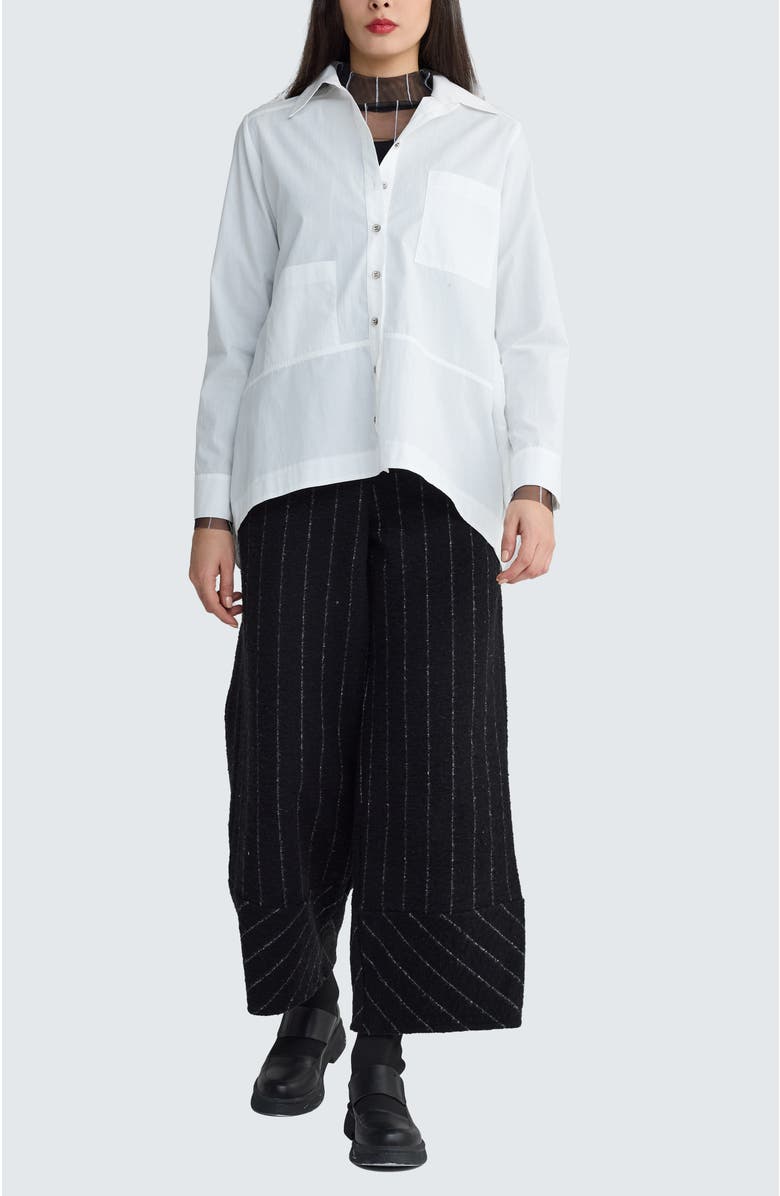 LUUKAA Clarina Balloon Poplin Shirt, Alternate, color, Ecru