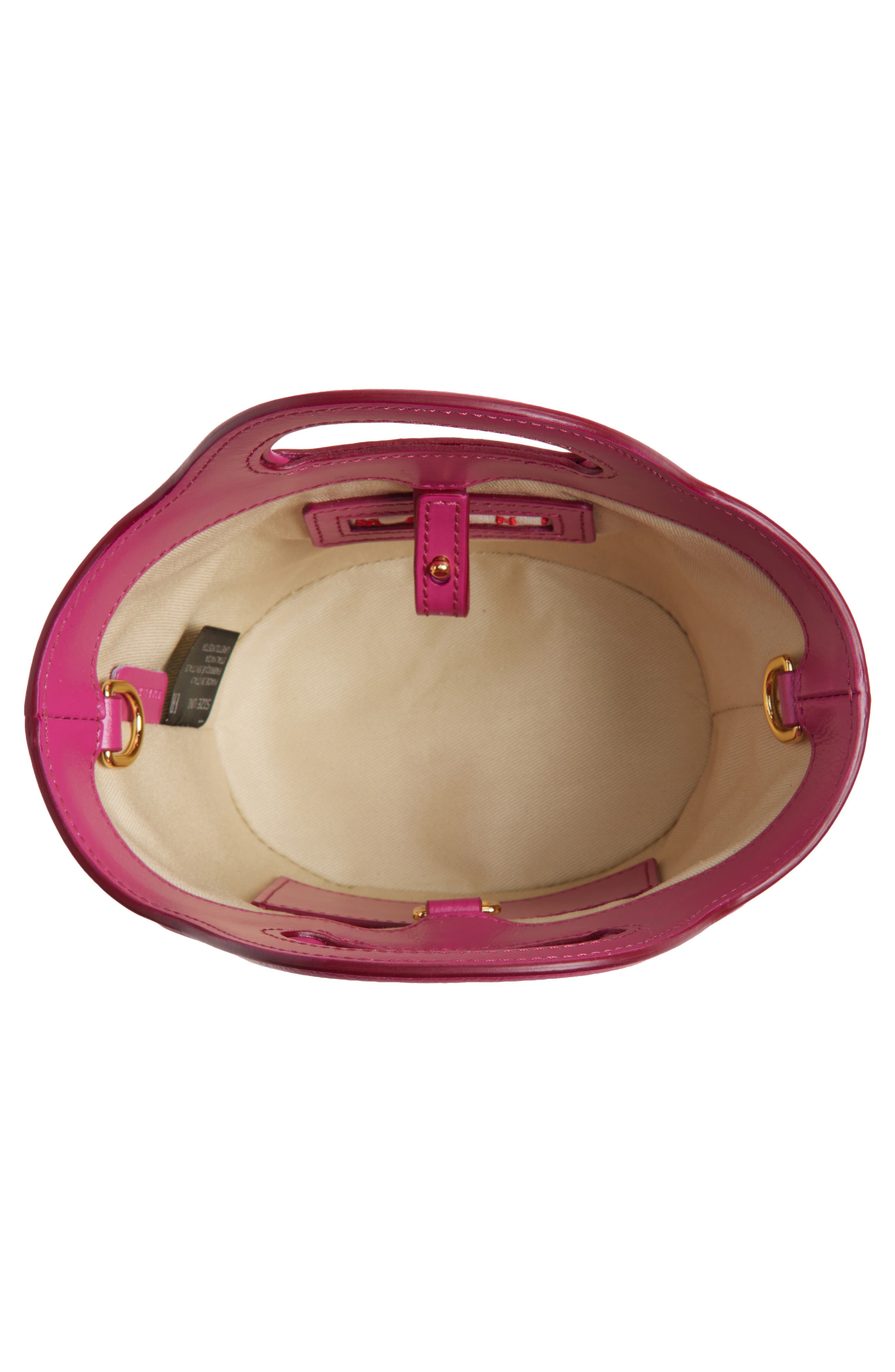 Marni Micro Tropicalia Logo Woven Bag, Alternate, color, Cassis