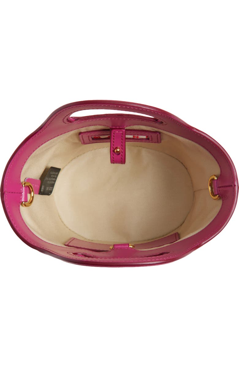 Marni Micro Tropicalia Logo Woven Bag, Alternate, color, Cassis