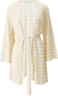 Melissa Odabash Anna Metallic Long Sleeve Cover-Up