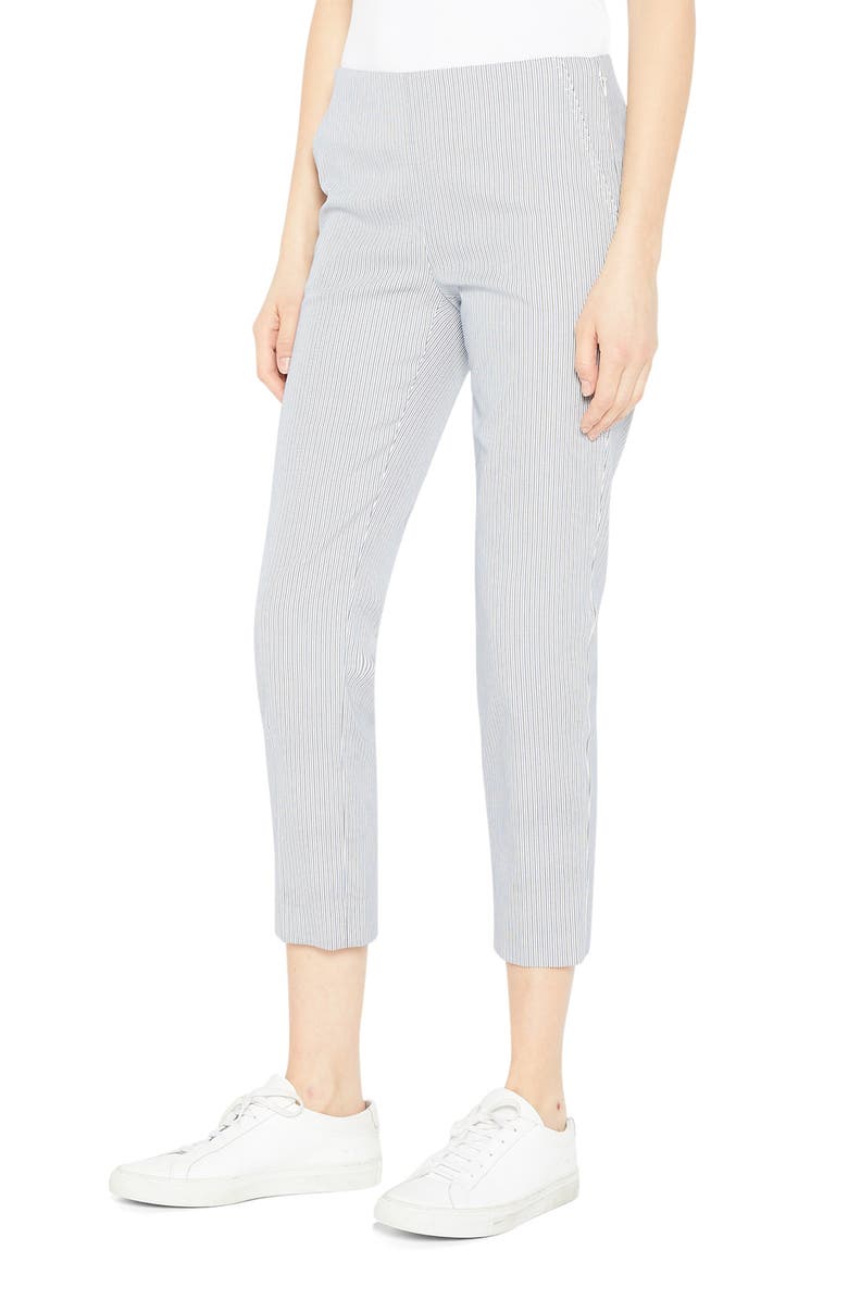 Theory Treeca Stripe Crop Pants, Alternate, color, 
