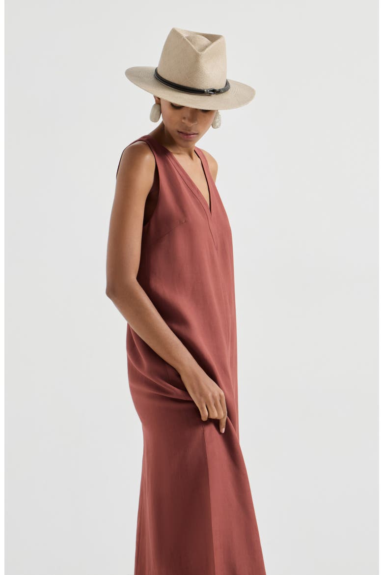 Fluid twill dress, Alternate, color, Red