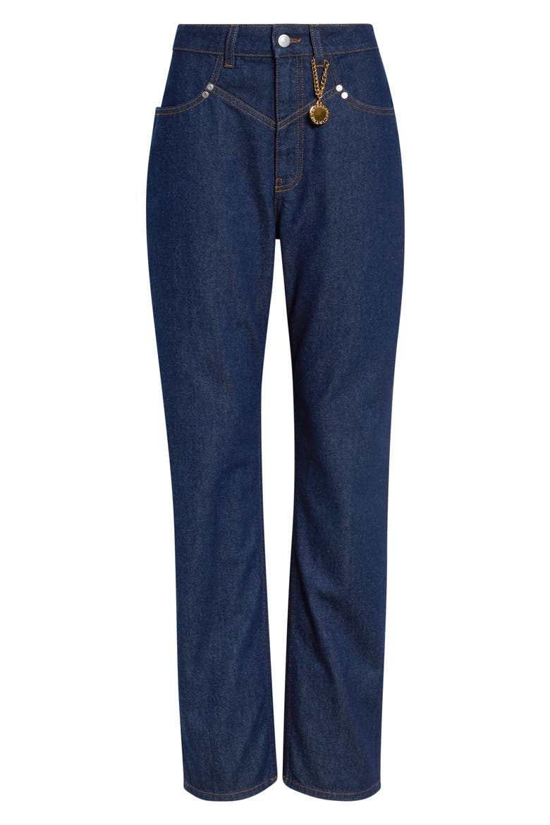 High Waist Slim Leg Jeans, Main, color, DENIM CLASSIC WASH