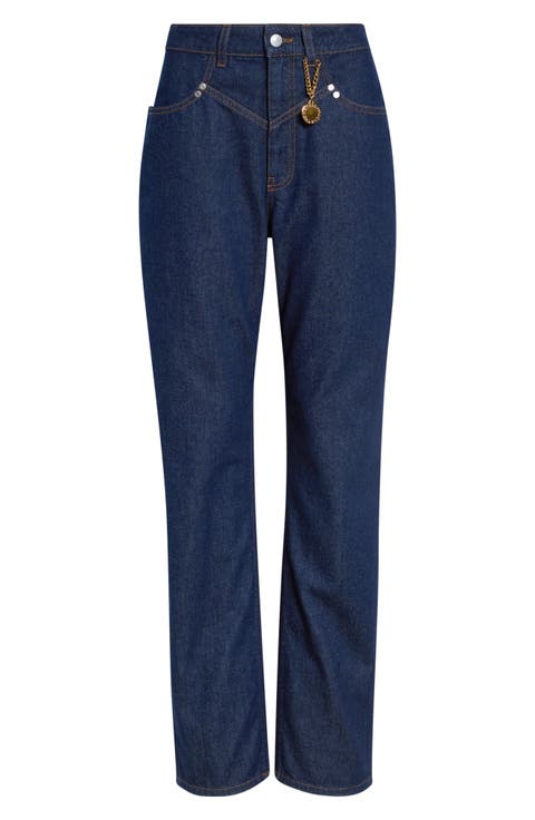 High Waist Slim Leg Jeans