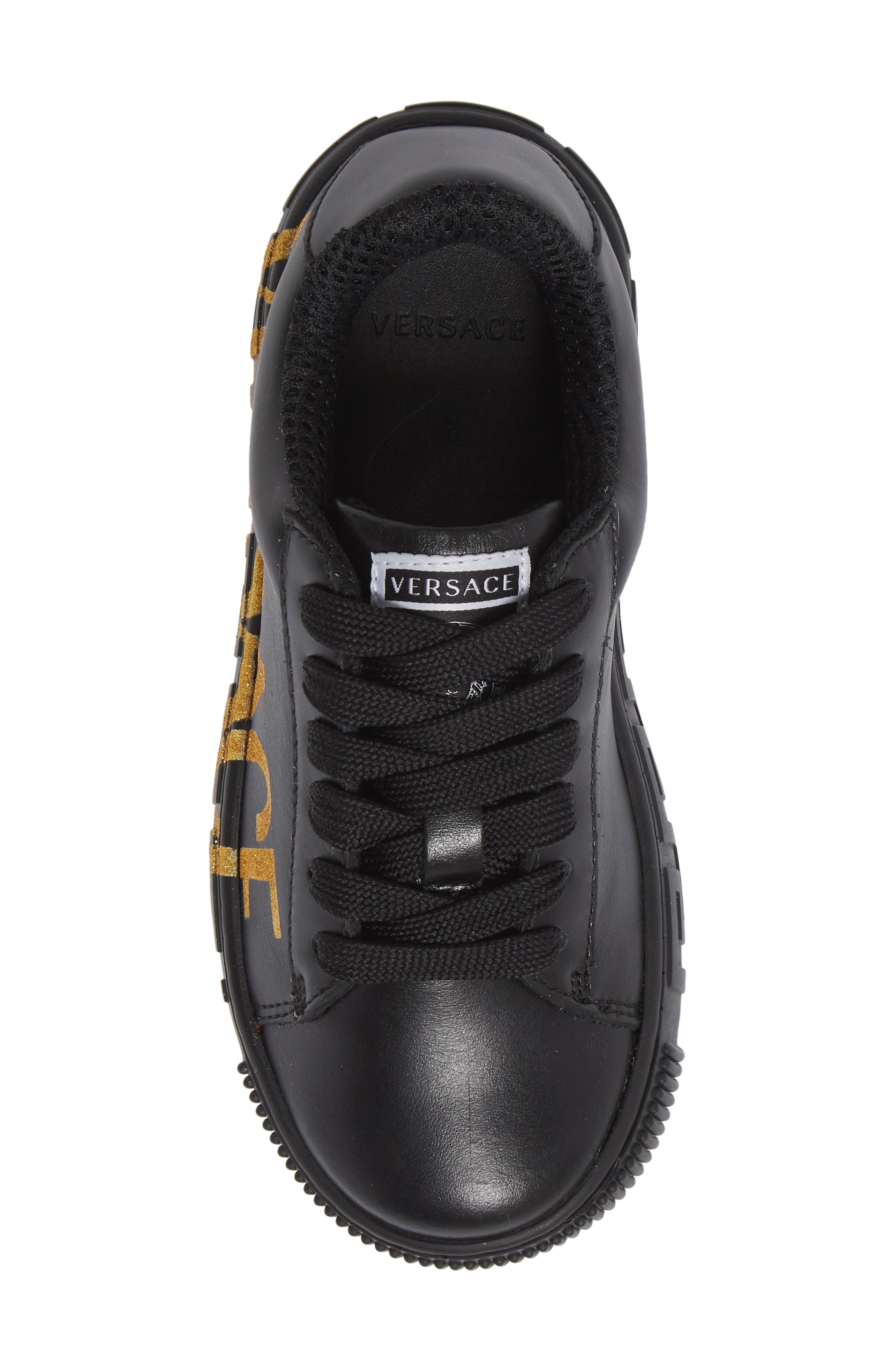 Versace Kids' Greca Logo Low Top Sneaker, Alternate, color, 