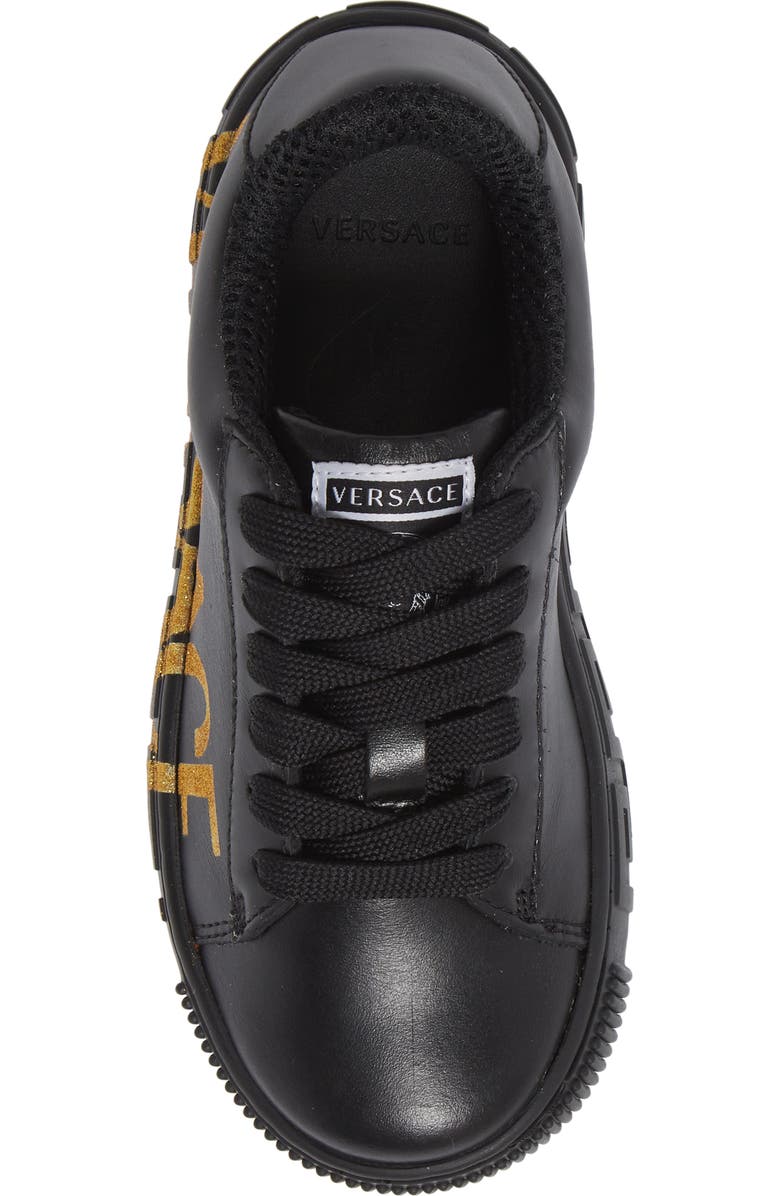 Versace Kids' Greca Logo Low Top Sneaker, Alternate, color,