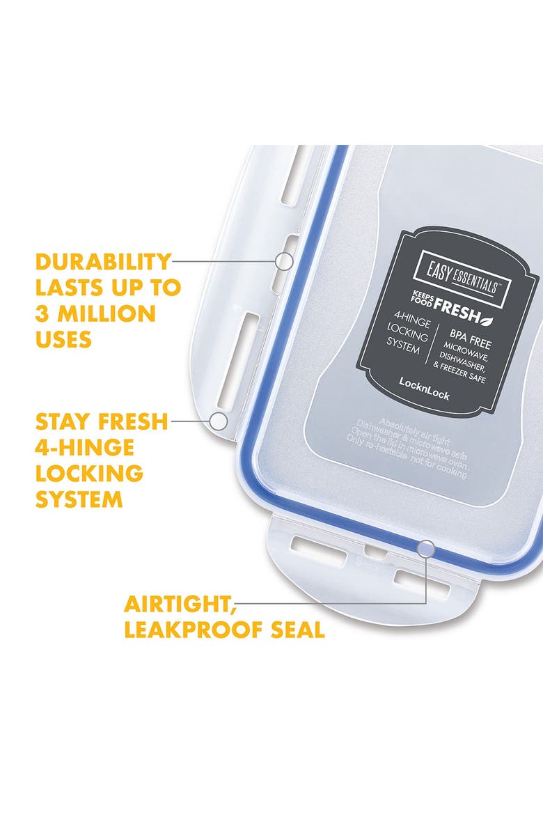LOCKNLOCK Easy Essentials(TM) Pantry 7-Cup Rectangular Food Storage Container Set, 4-Piece, Alternate, color, 