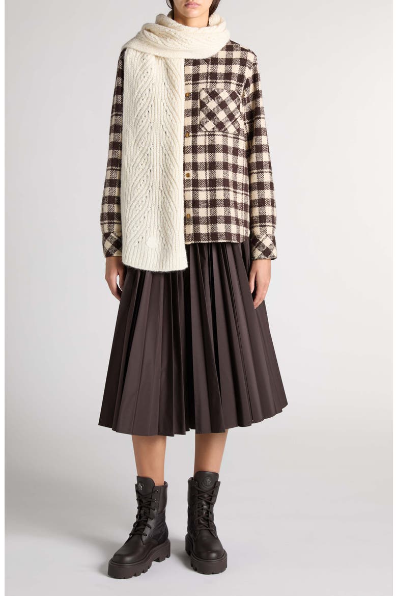 Check Wool Blend Shirt Jacket, Alternate, color, BROWN CHECK