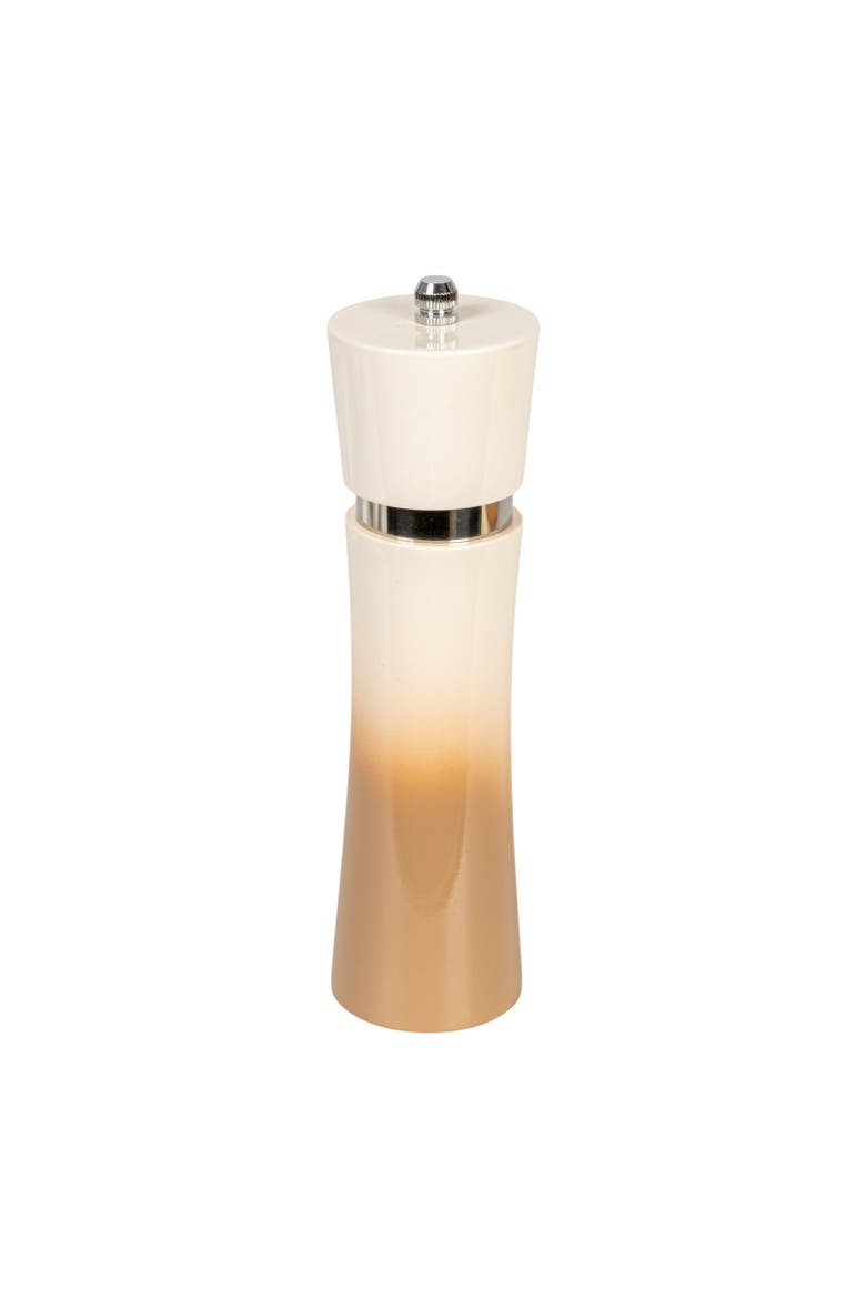 Rubberwood Salt/Pepper Mill, Cream Color and Tan Ombre, Main, color, Grey